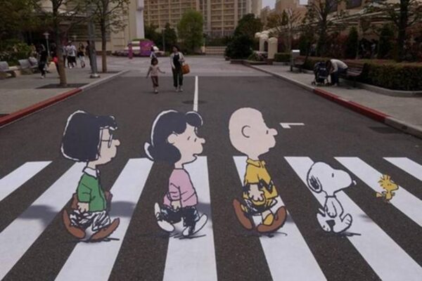 strisce pedonali con fumetti